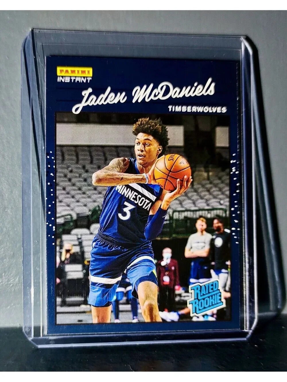 Jaden McDaniels 2020-2021 Panini NBA Instant #27 Rated Rookie Retro Card 1/3558